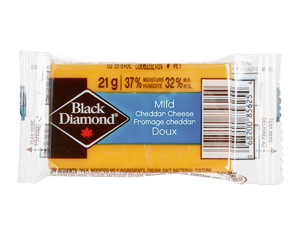 Black Diamond Mild Cheddar Cheese Single serve portions Servomax Inc.