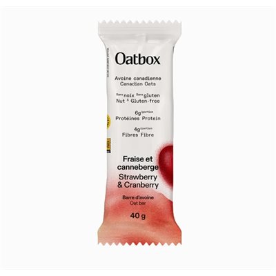 OATBOX - Barres d'avoine Fraise Canneberge / Strawberry Cranberry (1x64x40g)