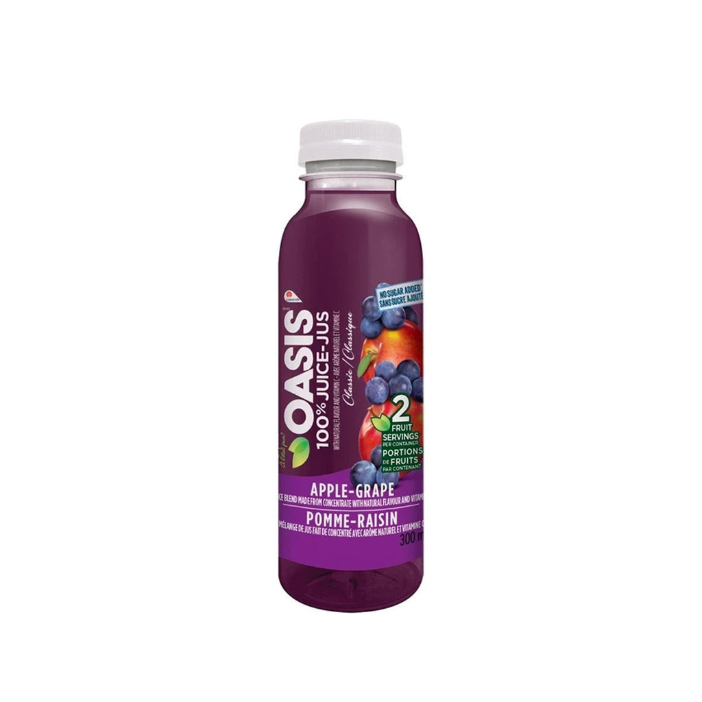 OASIS Jus Pomme Raisin Apple Grape Juice (1x24x300ml)